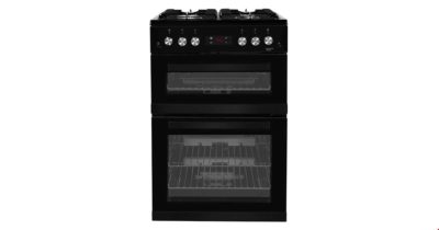 Beko KDG653K 60cm Double Oven Gas Cooker in Black  with LED Timer & Clock